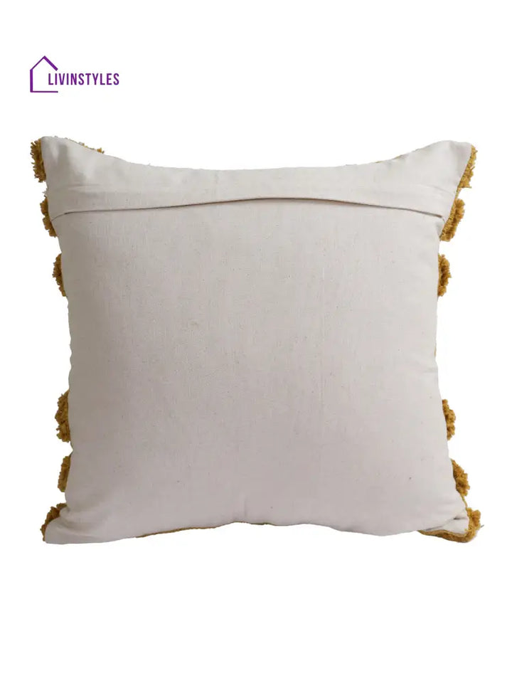 Eyda Set Of 2 Cotton Beige Cushion Cover 18X18 Inch