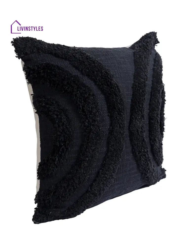 Eyda Set Of 2 Cotton Black Cushion Cover 18X18 Inch