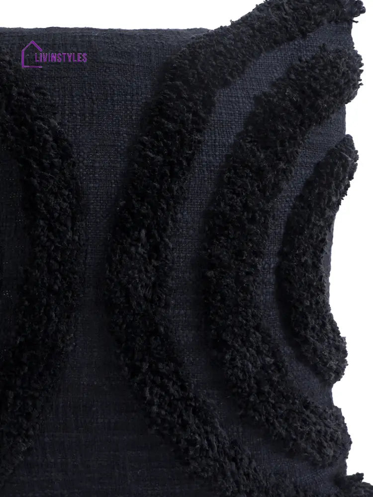 Eyda Set Of 2 Cotton Black Cushion Cover 18X18 Inch
