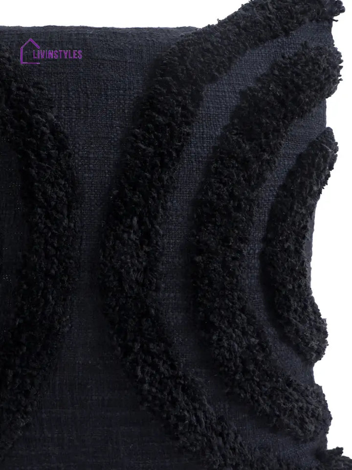 Eyda Set Of 2 Cotton Black Cushion Cover 18X18 Inch
