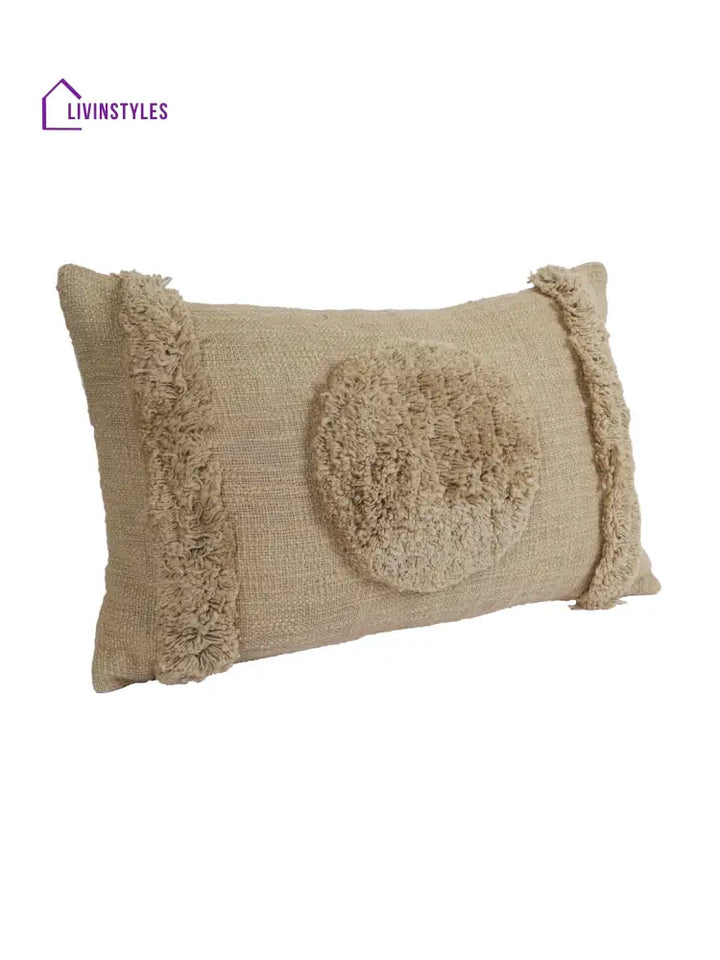 Eyda Set Of 2 Cotton Camel Brown Cushion Cover 12X20 Inch