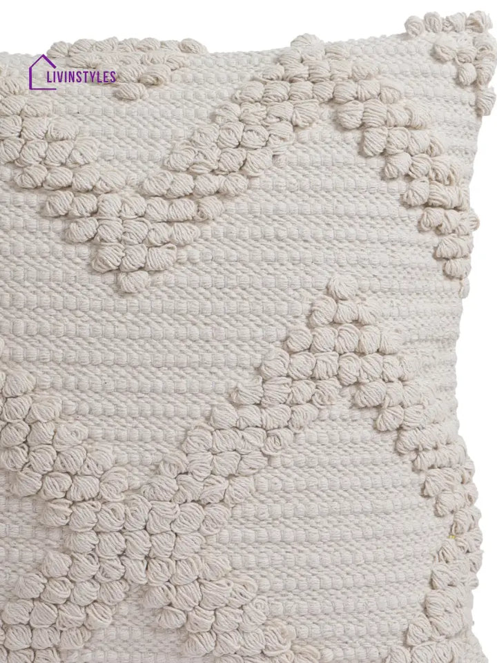 Eyda Set Of 2 Cotton Cream Cushion Cover 18X18 Inch