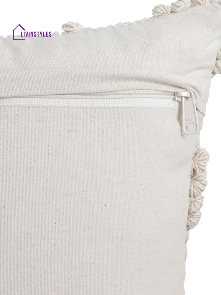Eyda Set Of 2 Cotton Cream Cushion Cover 18X18 Inch