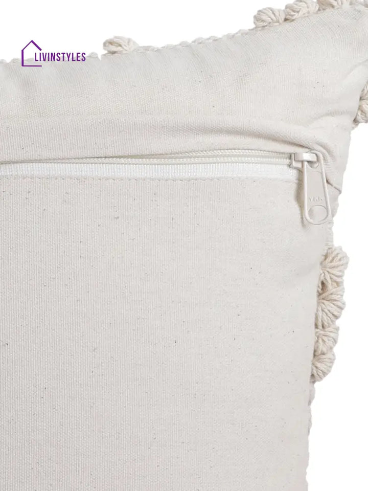 Eyda Set Of 2 Cotton Cream Cushion Cover 18X18 Inch