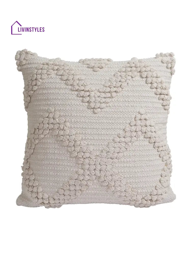 Eyda Set Of 2 Cotton Cream Cushion Cover 18X18 Inch