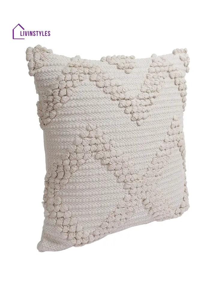 Eyda Set Of 2 Cotton Cream Cushion Cover 18X18 Inch