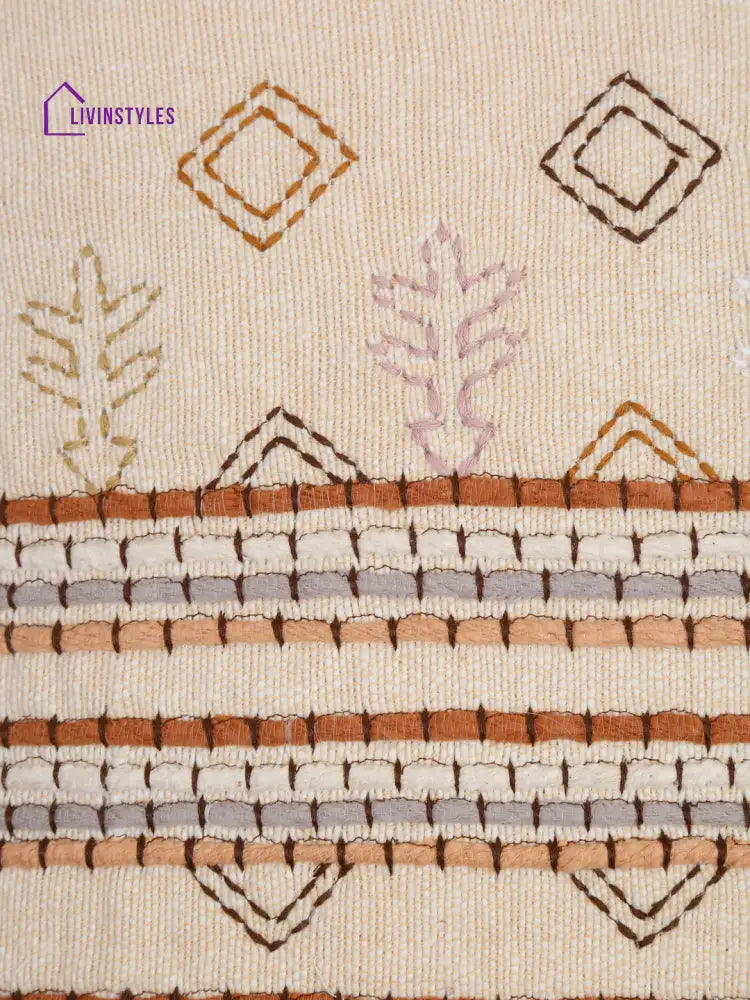 Eyda Set Of 2 Cotton Embroidered Cushion Cover 18X18 Inch