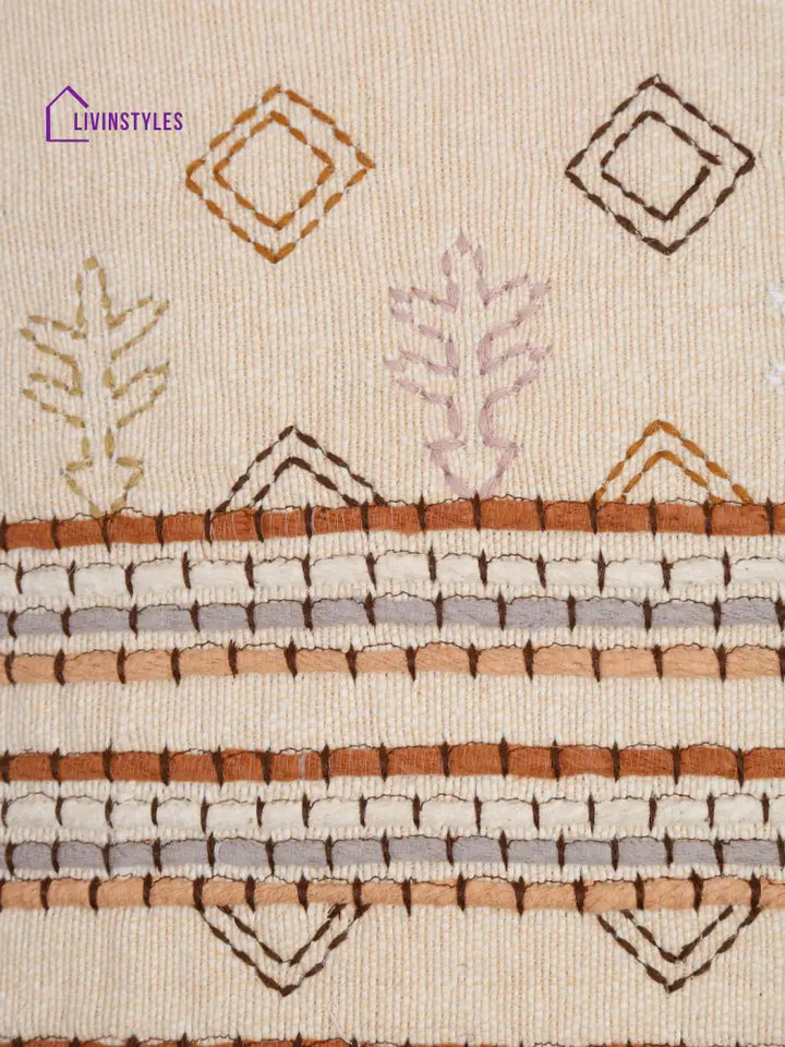 Eyda Set Of 2 Cotton Embroidered Cushion Cover 18X18 Inch