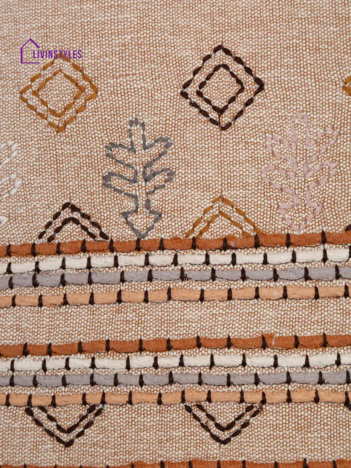 Eyda Set Of 2 Cotton Embroidered Cushion Cover 18X18 Inch