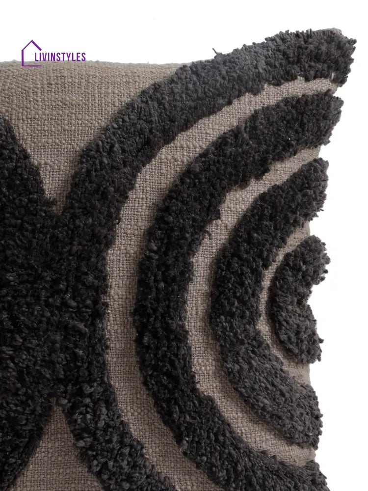 Eyda Set Of 2 Cotton Grey Cushion Cover 18X18 Inch