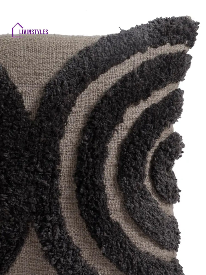 Eyda Set Of 2 Cotton Grey Cushion Cover 18X18 Inch
