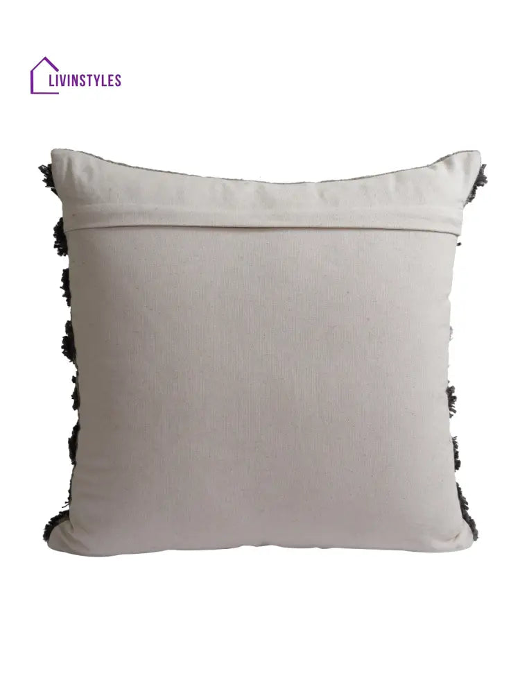 Eyda Set Of 2 Cotton Grey Cushion Cover 18X18 Inch