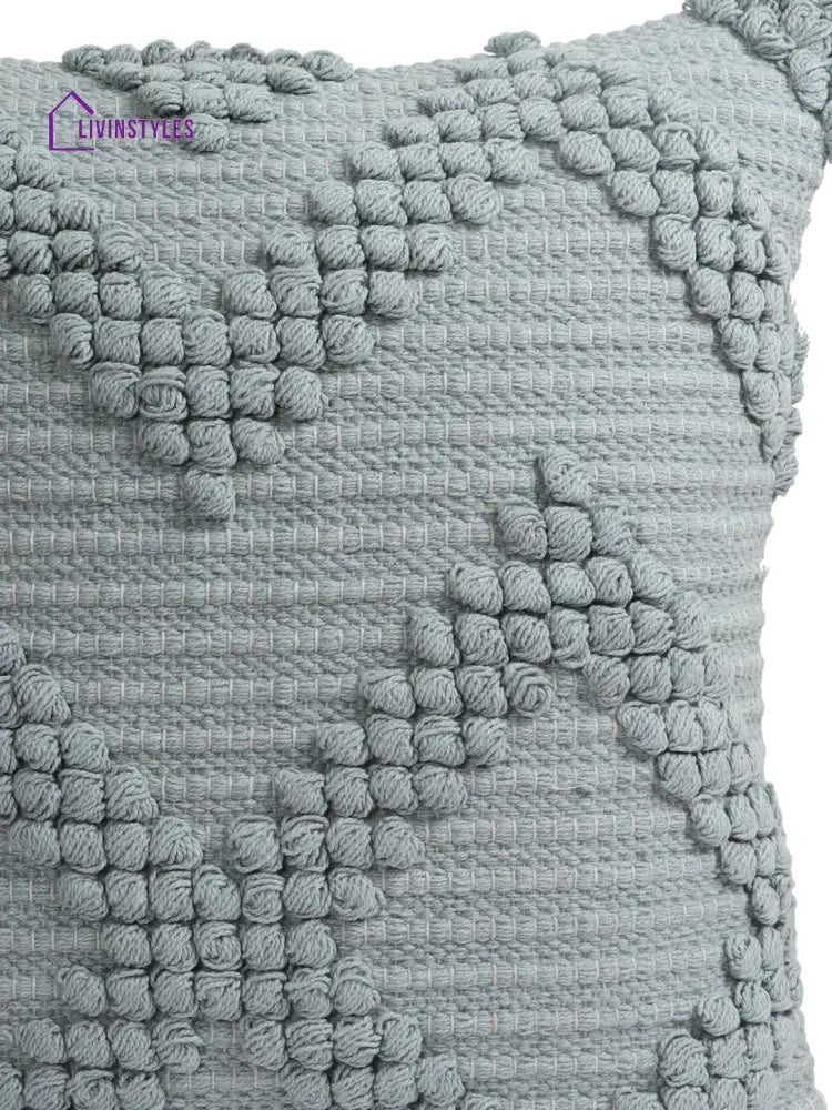Eyda Set Of 2 Cotton Light Blue Cushion Cover 18X18 Inch
