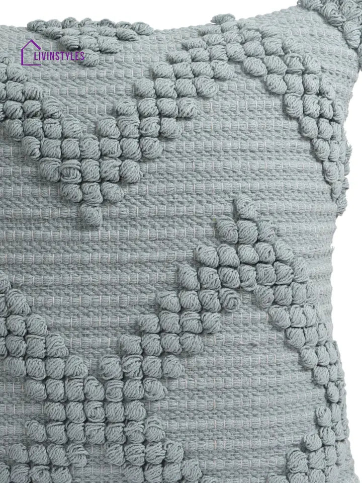 Eyda Set Of 2 Cotton Light Blue Cushion Cover 18X18 Inch
