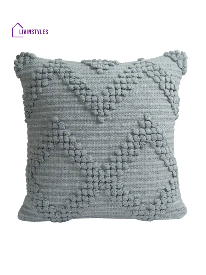 Eyda Set Of 2 Cotton Light Blue Cushion Cover 18X18 Inch