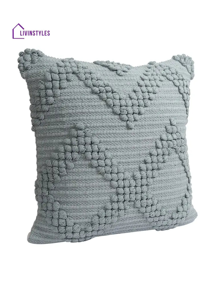 Eyda Set Of 2 Cotton Light Blue Cushion Cover 18X18 Inch