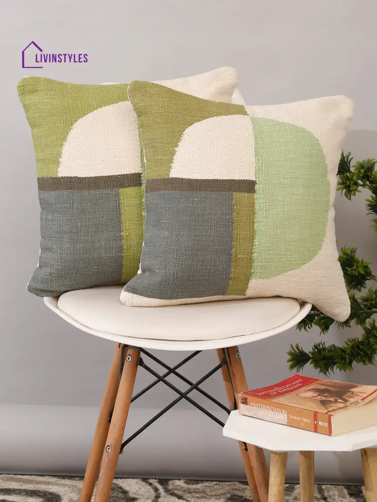 Eyda Set Of 2 Cotton Multi Cushion Cover 18X18 Inch