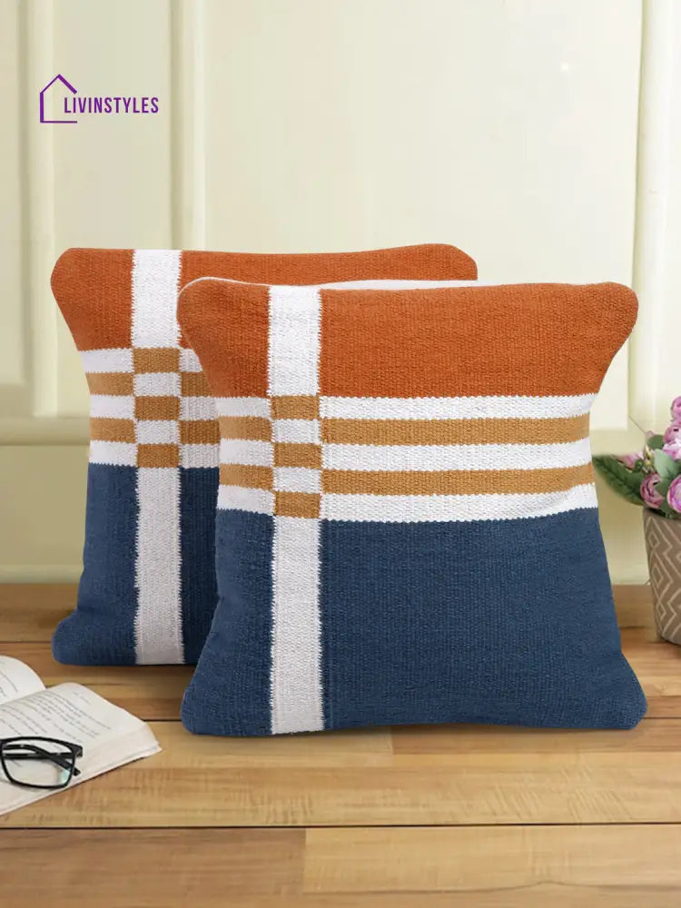 Eyda Set Of 2 Cotton Multi Cushion Cover 18X18 Inch