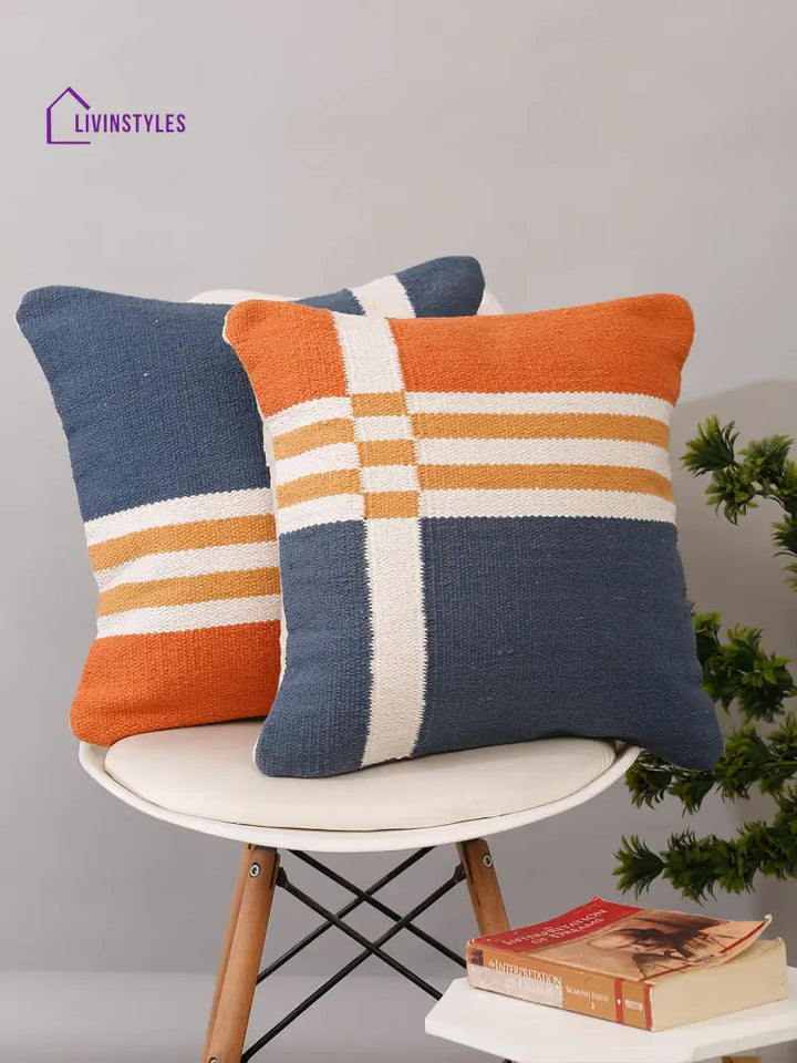 Eyda Set Of 2 Cotton Multi Cushion Cover 18X18 Inch