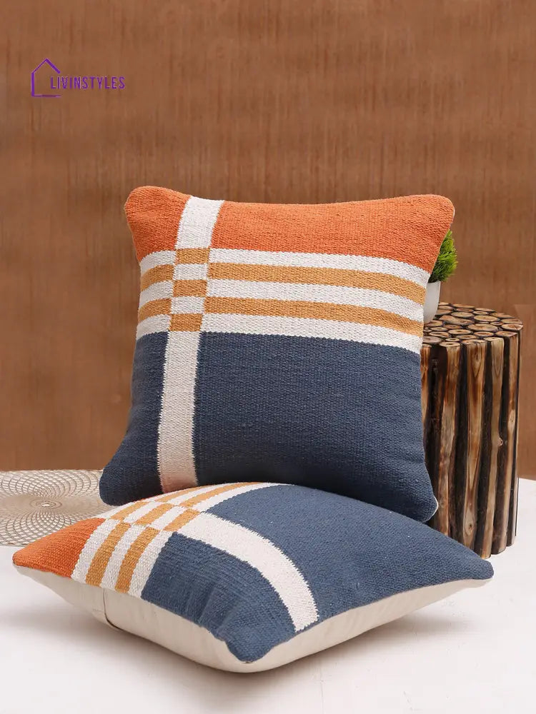 Eyda Set Of 2 Cotton Multi Cushion Cover 18X18 Inch