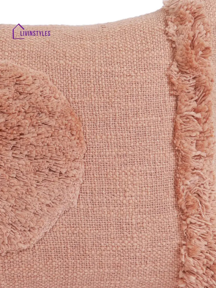 Eyda Set Of 2 Cotton Peach Cushion Cover 12X20 Inch