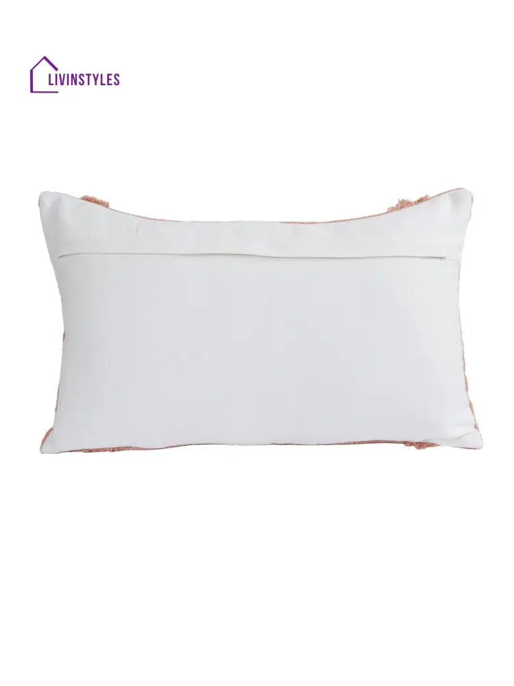 Eyda Set Of 2 Cotton Peach Cushion Cover 12X20 Inch
