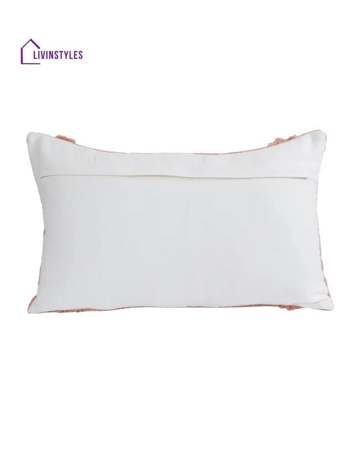 Eyda Set Of 2 Cotton Peach Cushion Cover 12X20 Inch