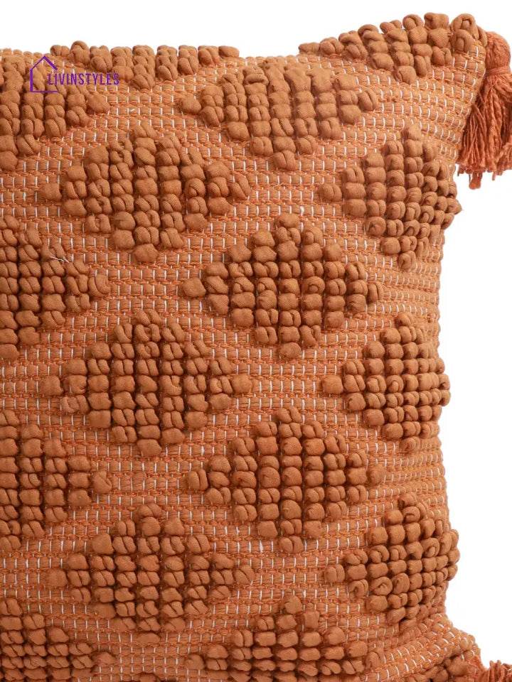 Eyda Set Of 2 Cotton Rust Cushion Cover 18X18 Inch