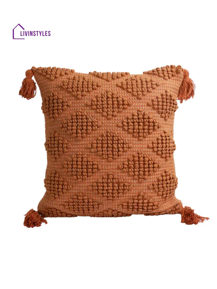 Eyda Set Of 2 Cotton Rust Cushion Cover 18X18 Inch