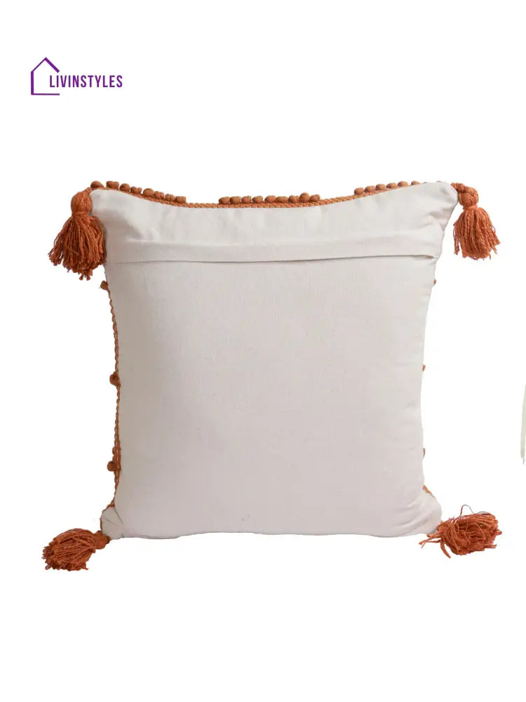 Eyda Set Of 2 Cotton Rust Cushion Cover 18X18 Inch