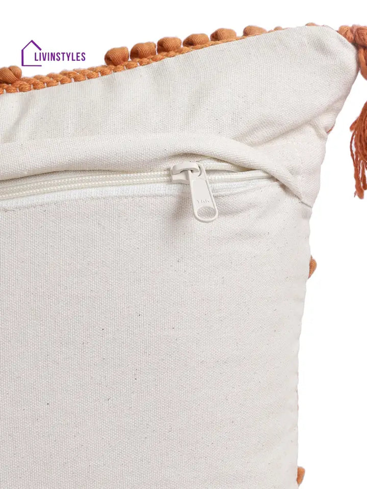 Eyda Set Of 2 Cotton Rust Cushion Cover 18X18 Inch