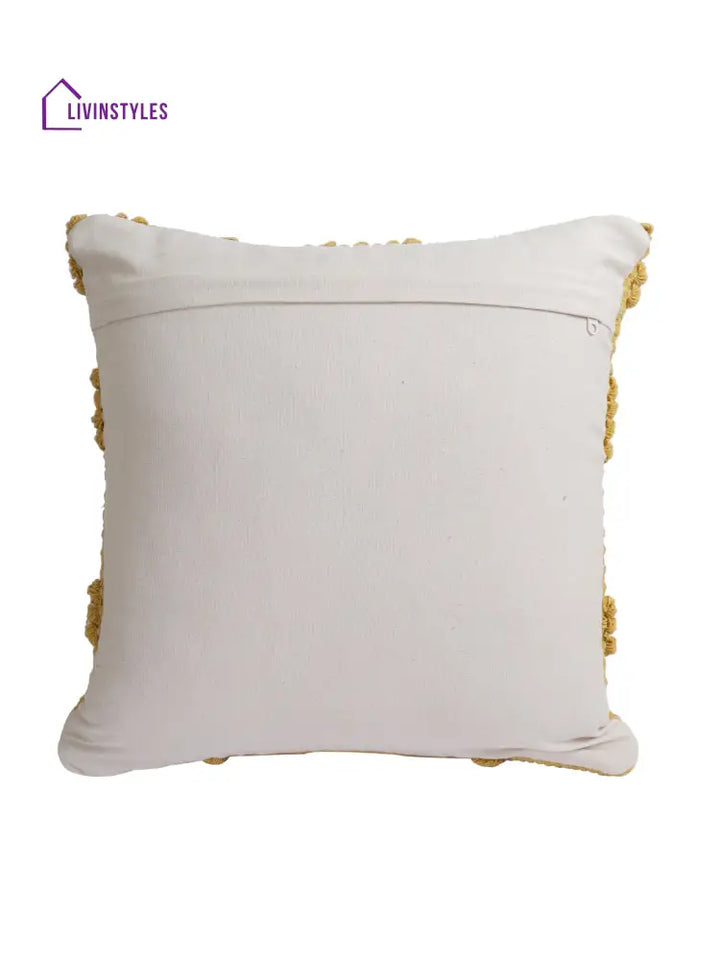 Eyda Set Of 2 Cotton Yellow Cushion Cover 18X18 Inch