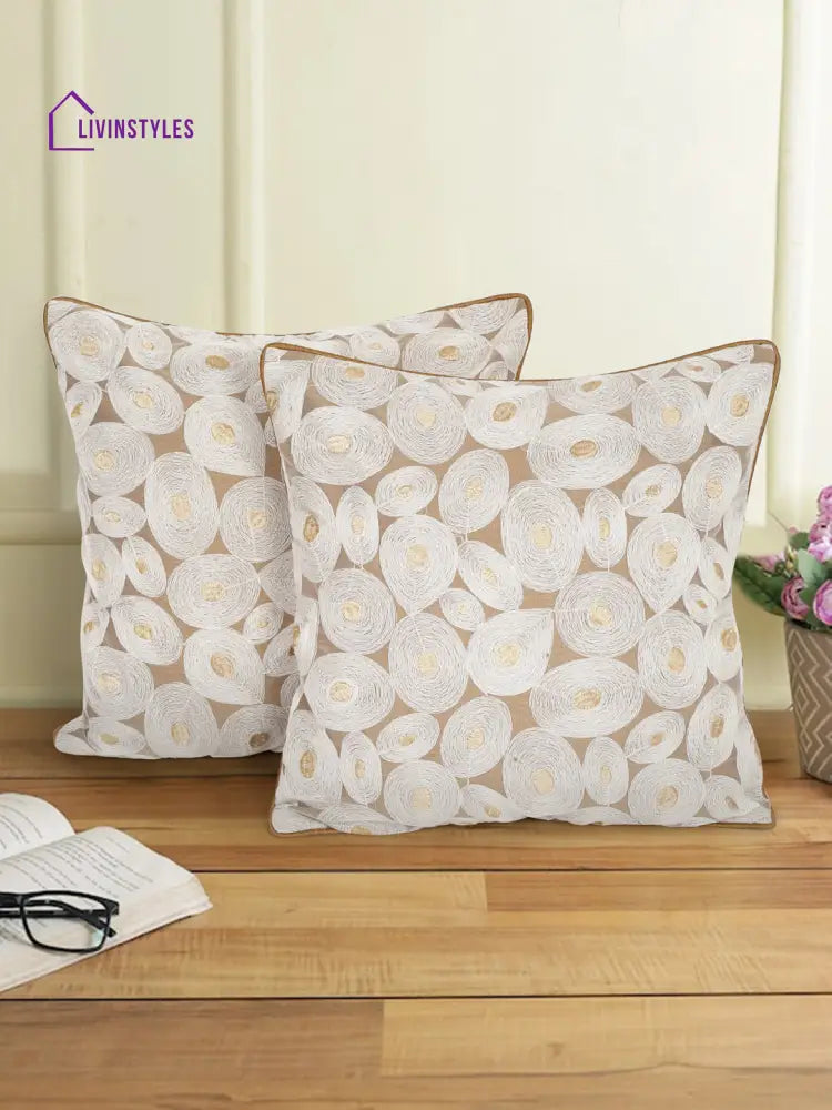 Eyda Set Of 2 Embroidered Cushion Covers