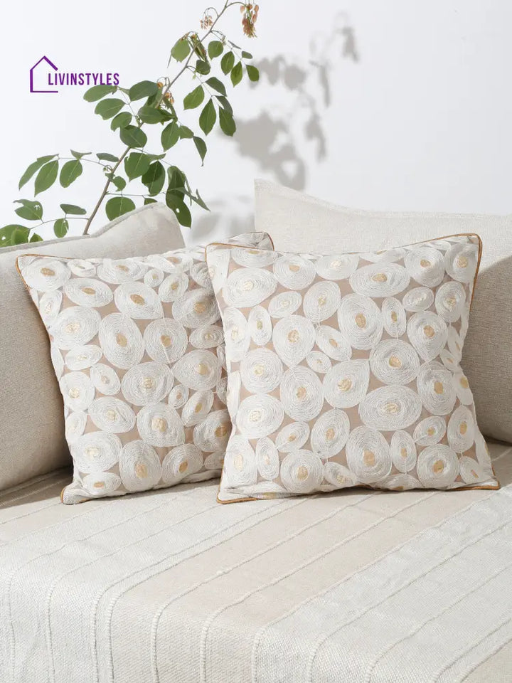 Eyda Set Of 2 Embroidered Cushion Covers