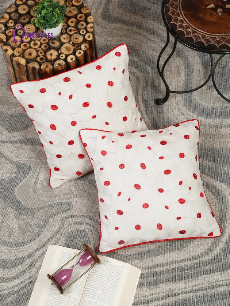 Eyda Set Of 2 Embroidered Cushion Covers