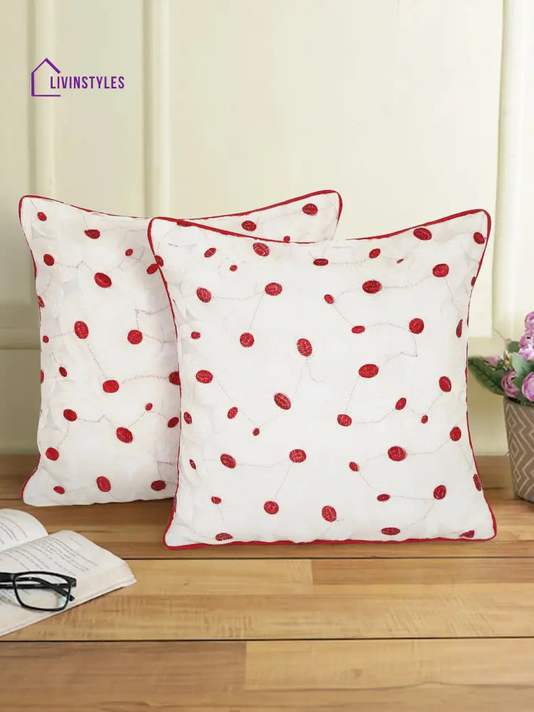 Eyda Set Of 2 Embroidered Cushion Covers