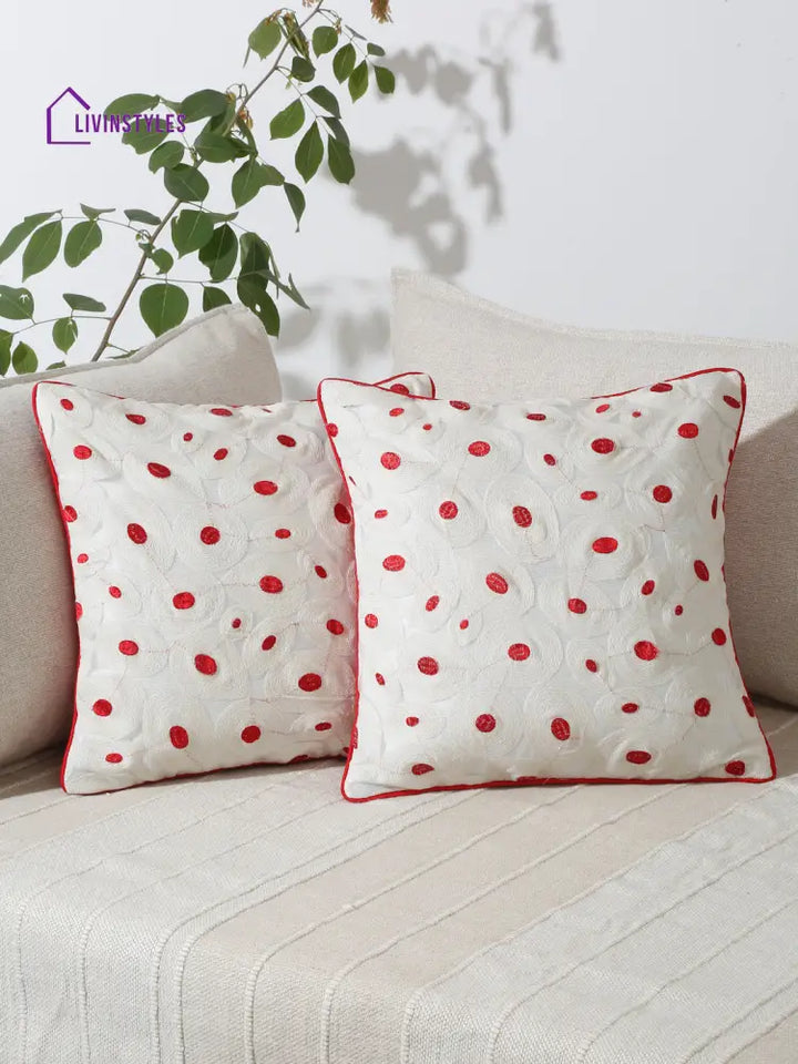 Eyda Set Of 2 Embroidered Cushion Covers
