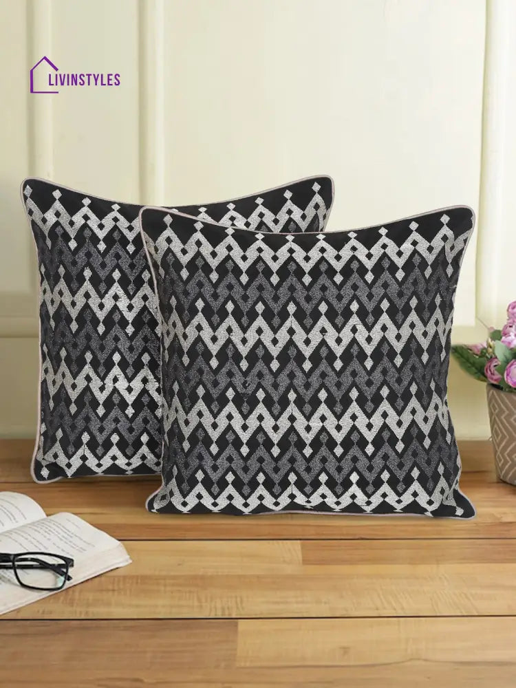 Eyda Set Of 2 Geomteric Pattern Cushion Covers