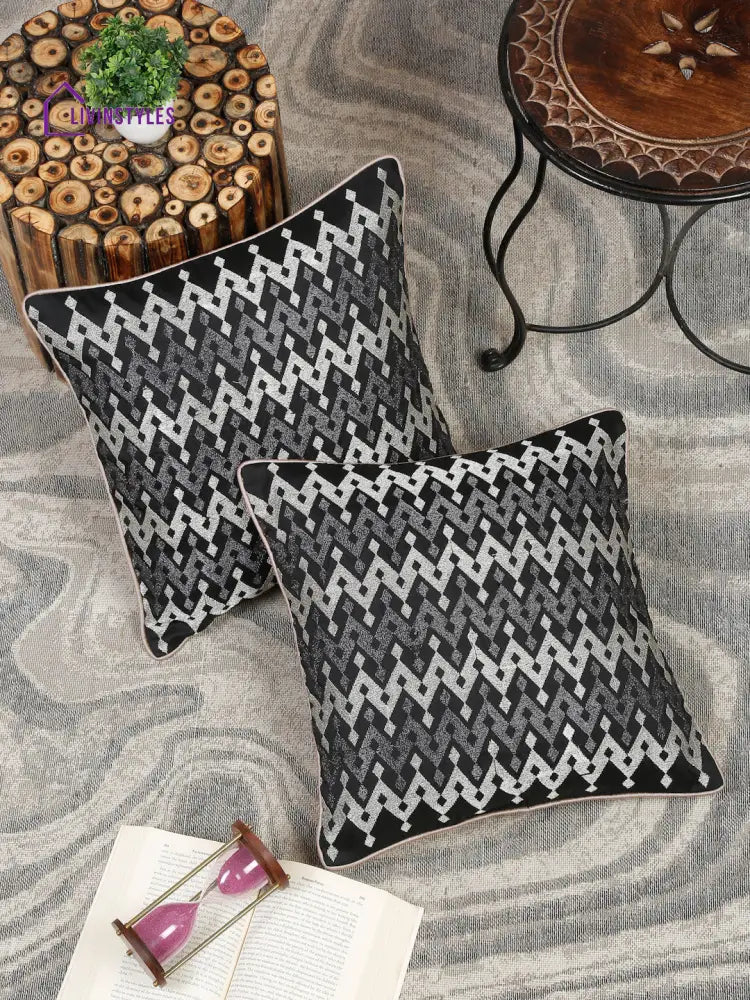 Eyda Set Of 2 Geomteric Pattern Cushion Covers