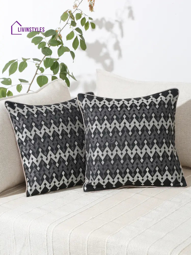 Eyda Set Of 2 Geomteric Pattern Cushion Covers