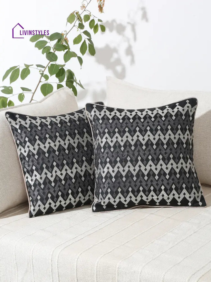 Eyda Set Of 2 Geomteric Pattern Cushion Covers