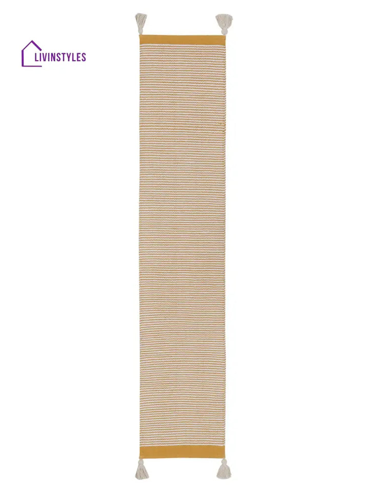 Eyda Yellow Color Cotton Table Runner