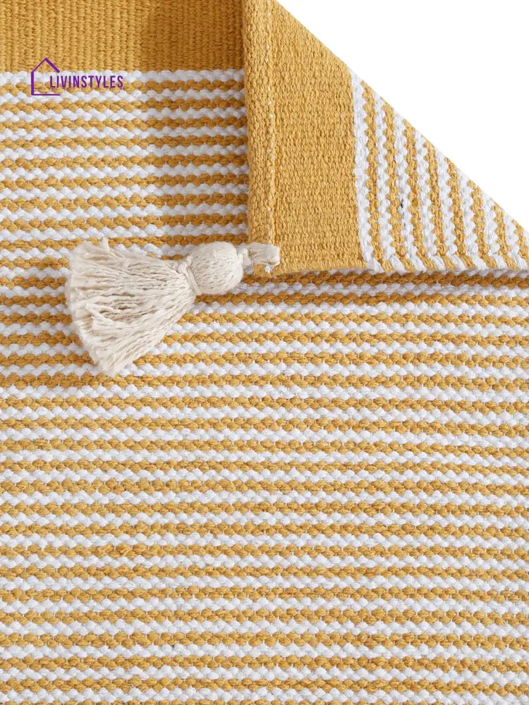 Eyda Yellow Color Cotton Table Runner