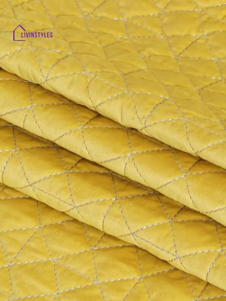 Eyda Yellow Color Quilted Table Runner