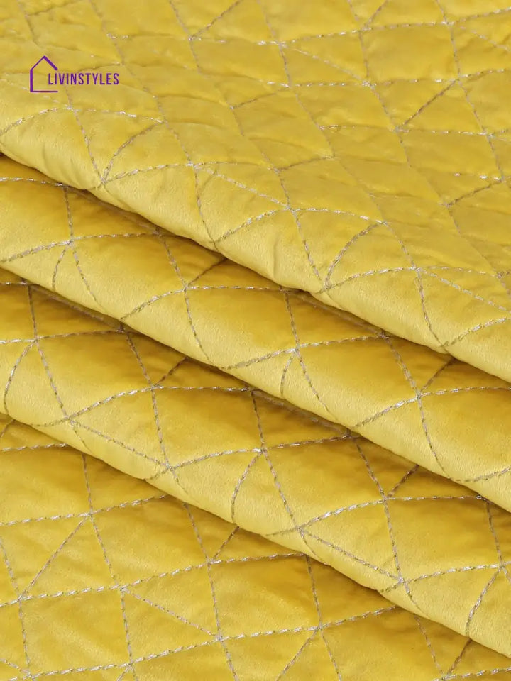 Eyda Yellow Color Quilted Table Runner