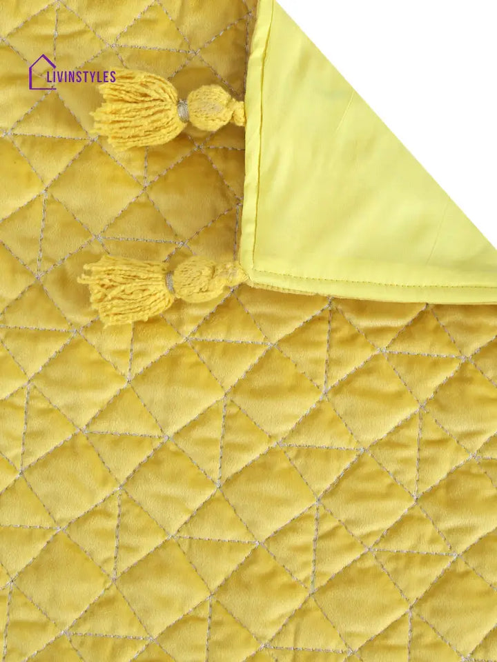 Eyda Yellow Color Quilted Table Runner