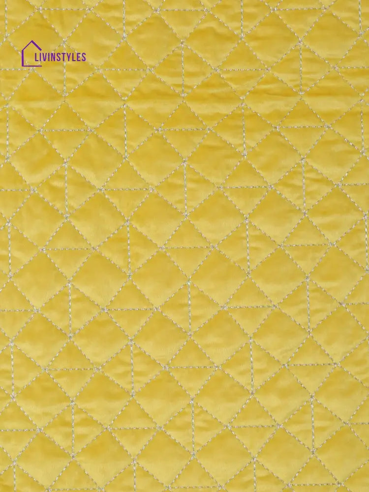 Eyda Yellow Color Quilted Table Runner