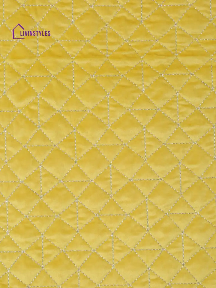 Eyda Yellow Color Quilted Table Runner