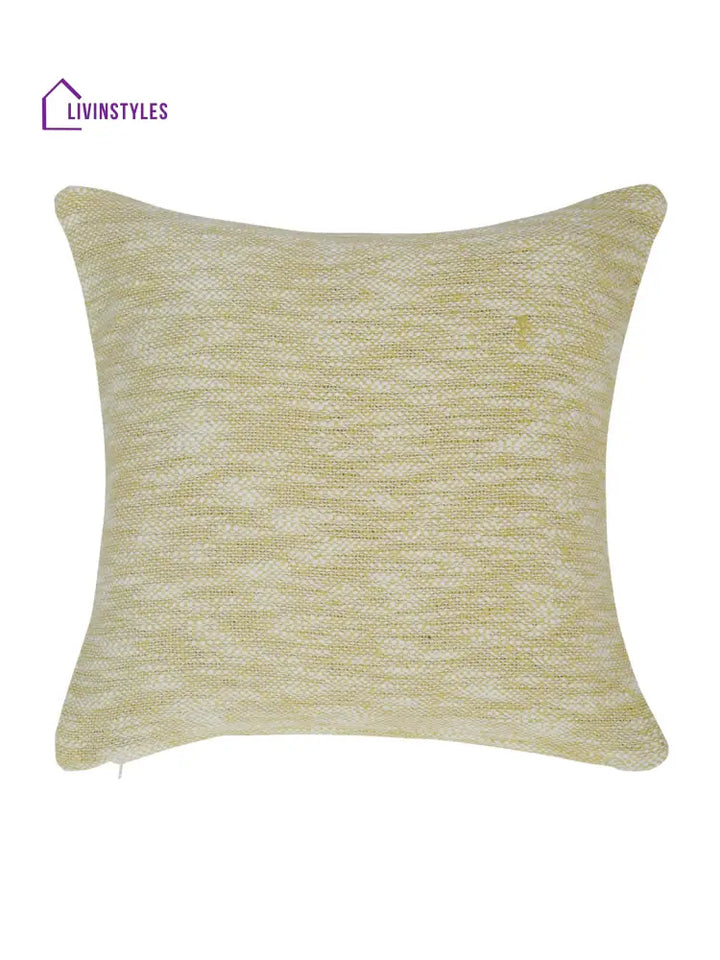 Eyda Yellow Cotton Solid Cushion Cover Set Of 2