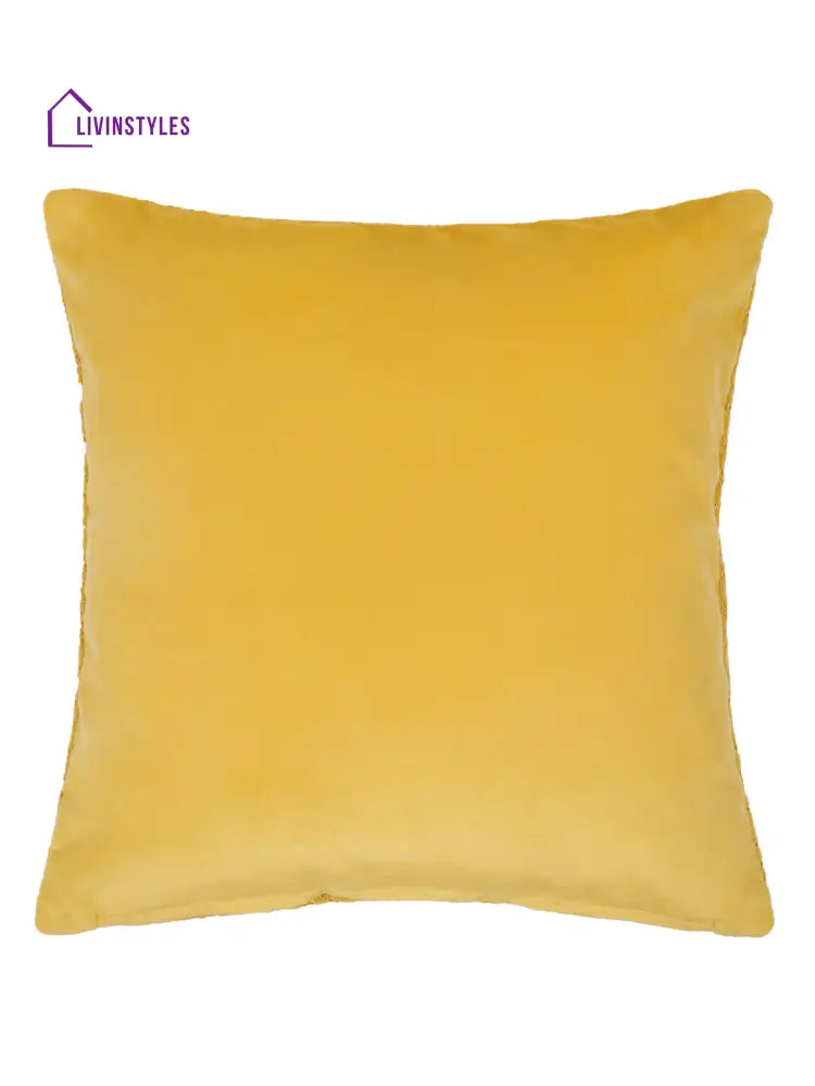 Eyda Yellow Velvet Cushion Covers Set Of 2